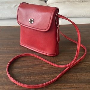 Vintage Coach Tango Purse 9049 Red